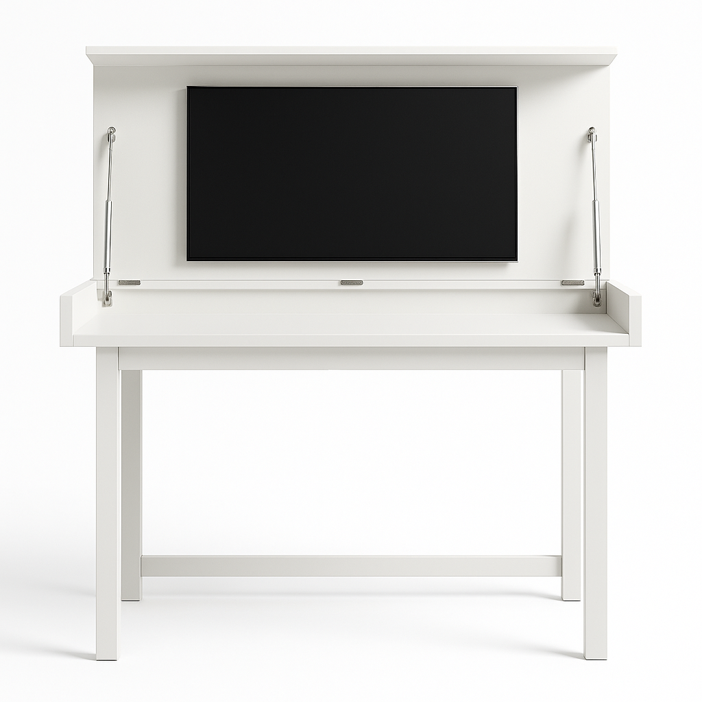 Stowaway foldaway desk australia home office set up white Colour
